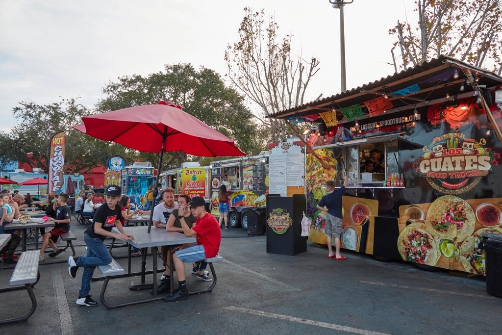 Food truck service window